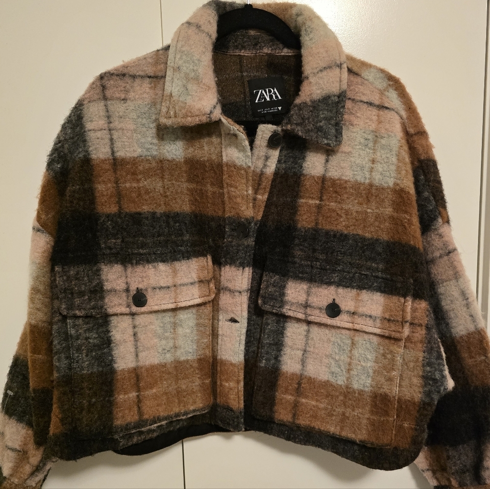 Zara Women's Teddy Jacket - Brown, Black, Pink
